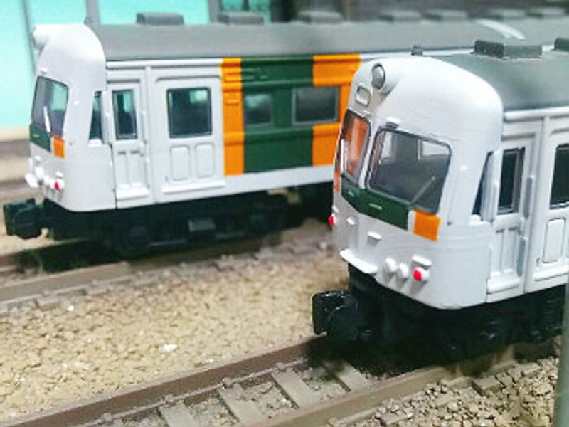 「伊豆箱根鉄道80系リニューアル車(ウソ電)」のお顔のアップ 「伊豆箱根鉄道80系リニューアル車(ウソ電)」のお顔のアップ