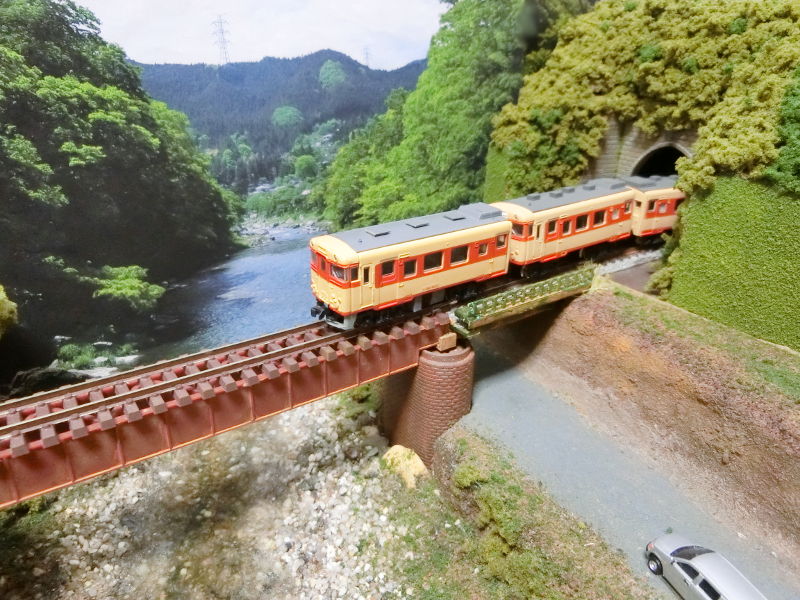 山岳地帯を走るハイパワーの急行列車 山岳地帯を走るハイパワーの急行列車