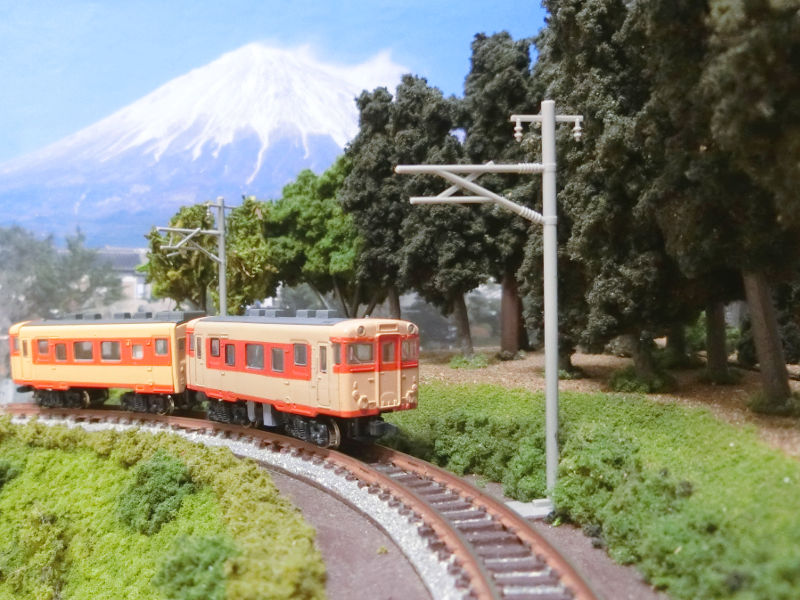富士山をバックに走る急行「かわぐち」 富士山をバックに走る急行「かわぐち」