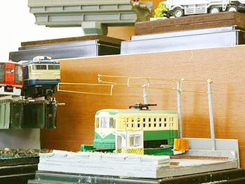 ワンジオ展示コーナーその2。都電の荒川車庫 ワンジオ展示コーナーその2。都電の荒川車庫