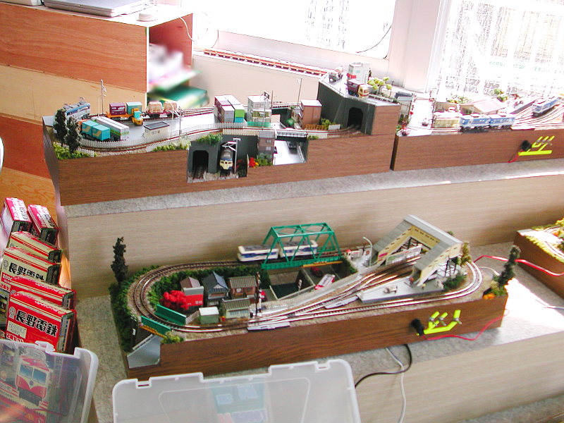 入口前はミニレイアウトの展示コーナー 入口前はミニレイアウトの展示コーナー