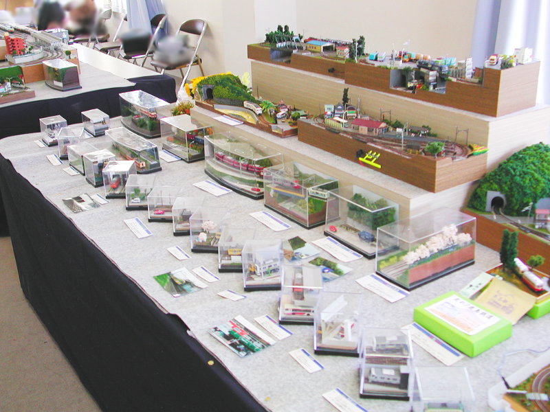 会場中央はワンジオとミニレイアウト 会場中央はワンジオとミニレイアウト