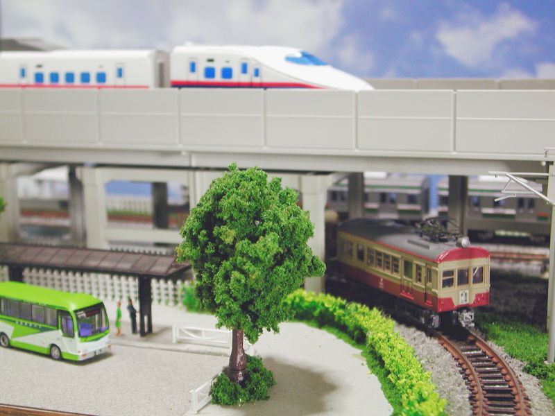 「B.B.」隊員作のJR高崎線「熊谷」駅付近のレイアウト 「B.B.」隊員作のJR高崎線「熊谷」駅付近のレイアウト