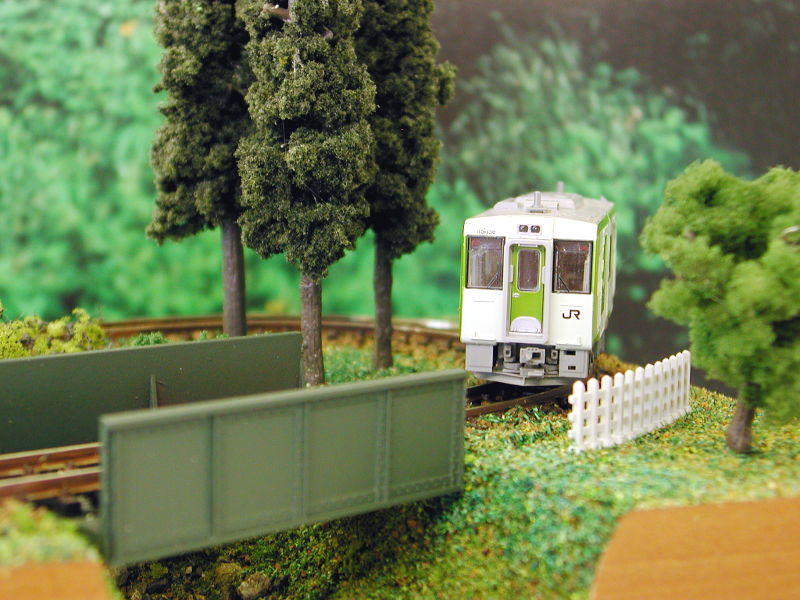 「Nakanaka」隊員作の超ミニレイアウトとJRキハ110形 「Nakanaka」隊員作の超ミニレイアウトとJRキハ110形