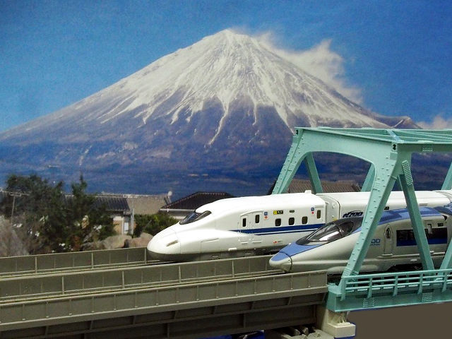 富士山と新幹線 富士山と新幹線