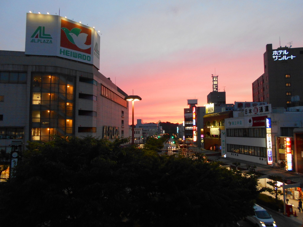 彦根城と夕景 彦根城と夕景