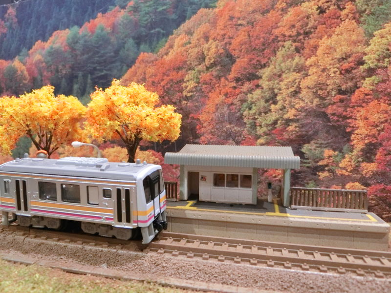 背景を付けたら大糸線に… 背景を付けたら大糸線に…