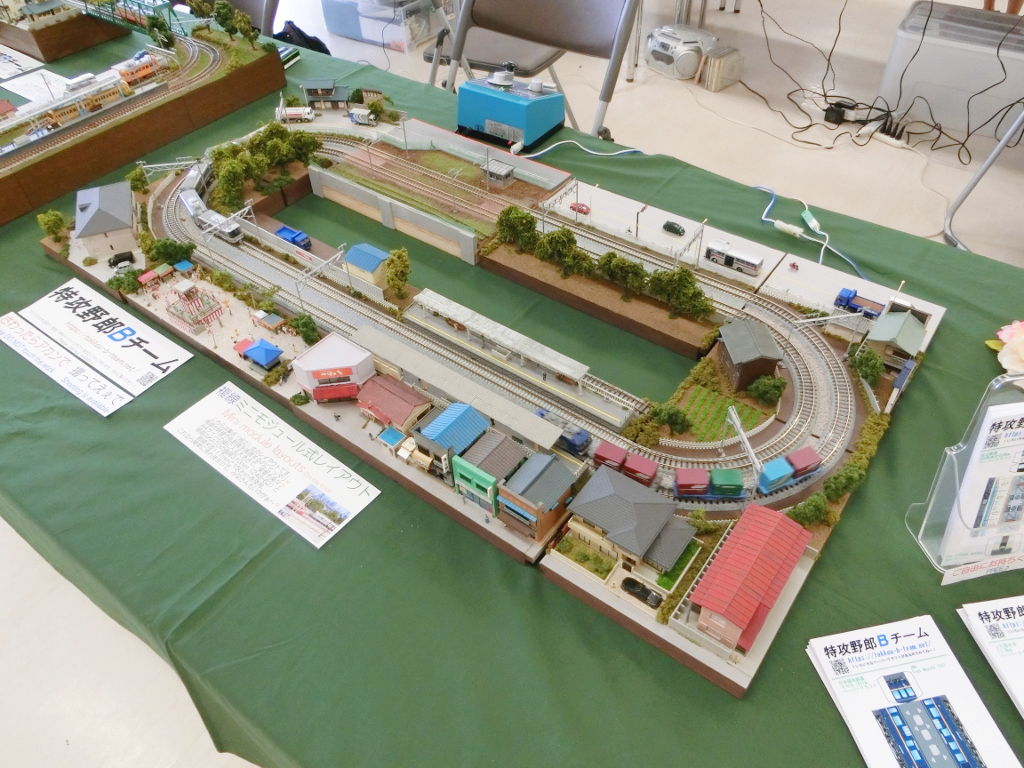 複線モジュールレイアウトのコーナー 複線モジュールレイアウトのコーナー