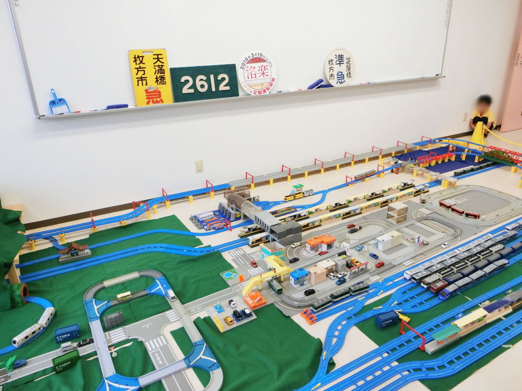 京阪電車の実物の部品も展示 京阪電車の実物の部品も展示