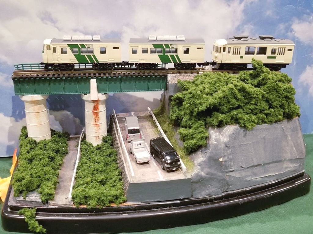 「ボブ」隊員作の伊豆北川のジオラマ 「ボブ」隊員作の伊豆北川のジオラマ