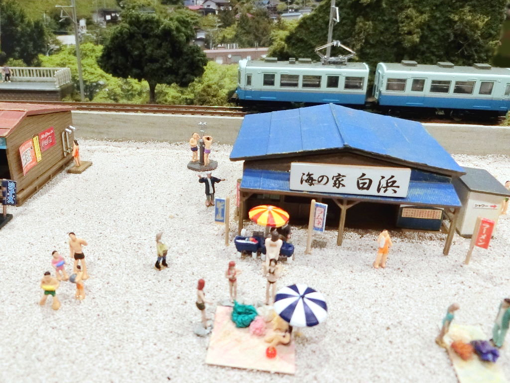 「まりりん」隊員作のビーチジオラマ。これぞ伊豆★ 「まりりん」隊員作のビーチジオラマ。これぞ伊豆★