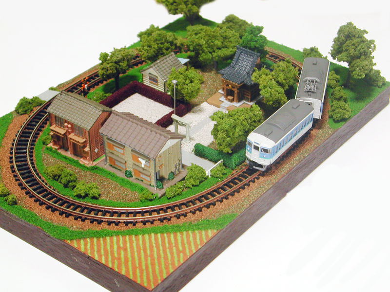 「神社のある風景」レイアウト全景 「神社のある風景」レイアウト全景