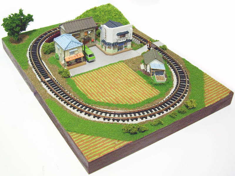 「そば屋のある風景」レイアウト全景 「そば屋のある風景」レイアウト全景
