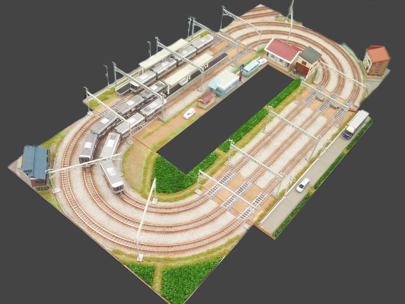 「JR京都線風」レイアウト全景 「JR京都線風」レイアウト全景