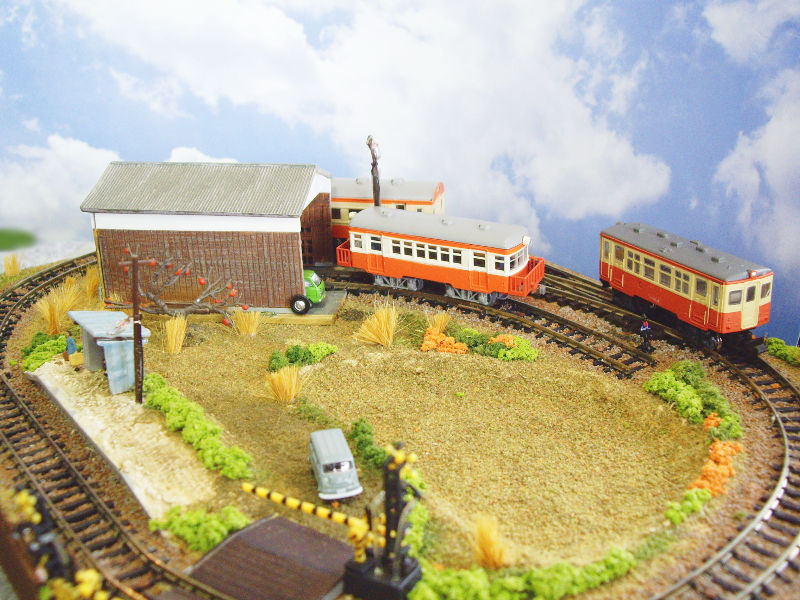 車庫を望む 車庫を望む