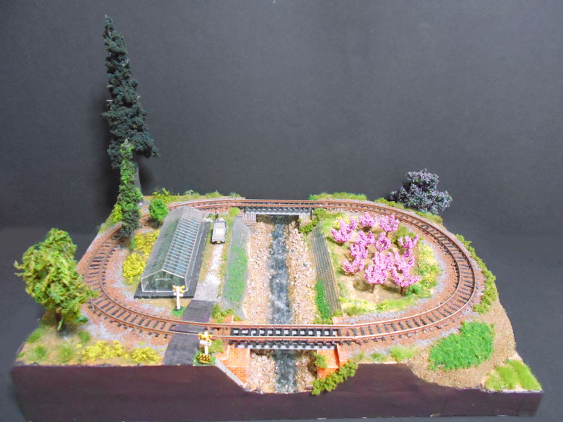 「川のある風景」レイアウト全景 「川のある風景」レイアウト全景