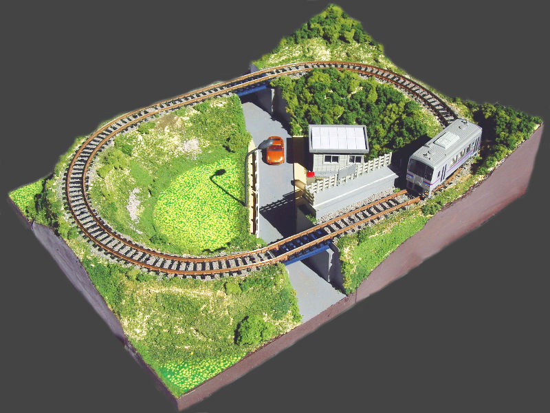 「築堤の駅」レイアウト全景 「築堤の駅」レイアウト全景