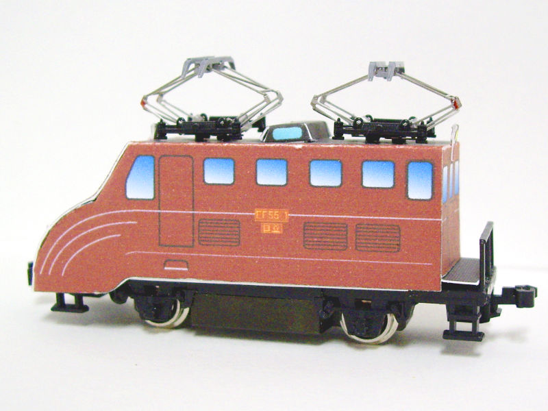 「国鉄EF55形ムーミン」車両全体像 「国鉄EF55形ムーミン」車両全体像