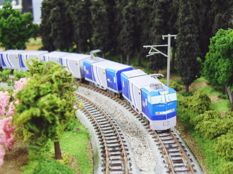 「JR貨物M250系スーパーレールカーゴ」編成全体像 「JR貨物M250系スーパーレールカーゴ」編成全体像